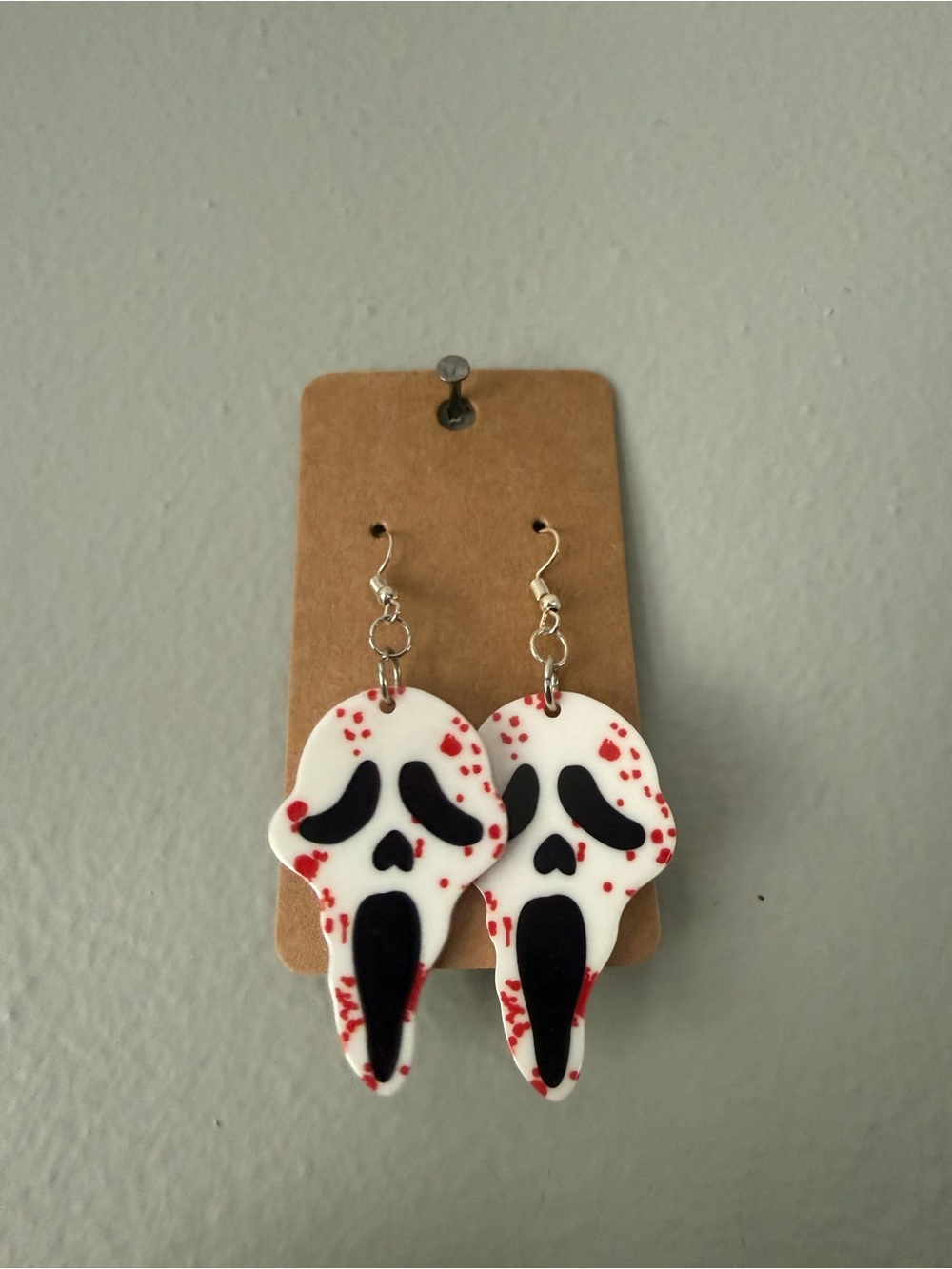 Ghostface Horror Dangle Earrings